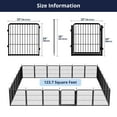 thumbnail image 3 of SunsGrove Decorative Garden Fence with Gate 24 in(H) x 44.5 ft(L) 24 Panels, Heavy Duty Metal Animal Barrier Fence for Yard, Flower Bed Fencing, Garden Border Fence, Easy Set Up, Black, 3 of 10