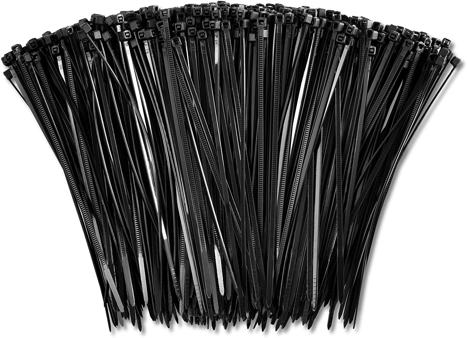 26" Black 200 lbs (100 Pack) Zip Ties, Choose Size/Color, by Bolt