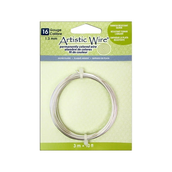 Artistic Wire 16 gauge Tarnish Resistant Silver, 10 feet