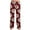 Wine, variant on Women's Drawstring Christmas Printed Casual Pants, Long Trousers with Elastic Waist for Comfortable Wear, Festive Design for Holiday Season,Beige,S