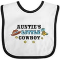 thumbnail image 3 of Inktastic Aunties Little Cowboy with Cowboy Hat and Boots Boys Baby Bib, 3 of 4