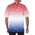 thumbnail image 5 of UVEASISHA Mens American Flag Patriotic T-Shirts Short Sleeve Eagle Printed 4th of July Shirt Big and Tall Fashion Hipster Graphic Tees Independence Day Shirt Purple 4XL, 5 of 7