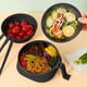 thumbnail image 4 of Xihbxyly Juego de Tazones para Ramen para Microondas, Diseño Portátil de 6 Piezas, Incluye Tapa, Colador, Tenedor y Cuchara, Preparación Rápida de Comidas, Apto para Lavavajillas, Ideal para Ramen, A, 4 of 6