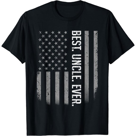 Best Uncle Ever US American Flag Shirt Gift For Father's Day T-Shirt