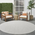 thumbnail image 3 of Nourison Courtyard 6' x Round Ivory Silver Fabric Modern Area Rug (6' Round), 3 of 11