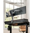 thumbnail image 2 of Kyspho 48″ x 30″ Standing Desk with Drawers, Electric Height Adjustable Sit Stand Desk with Storage Shelf, 4 Memory Preset Computer Desk with Cable Management Tray for Home Office, Black, 2 of 7