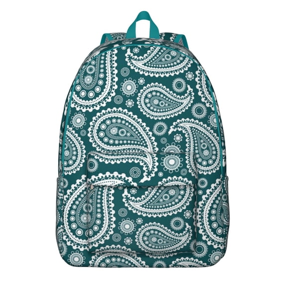 Boho Folk Style School Backpack, Water-Resistant and Lightweight Laptop Bag for Teens and Travelers