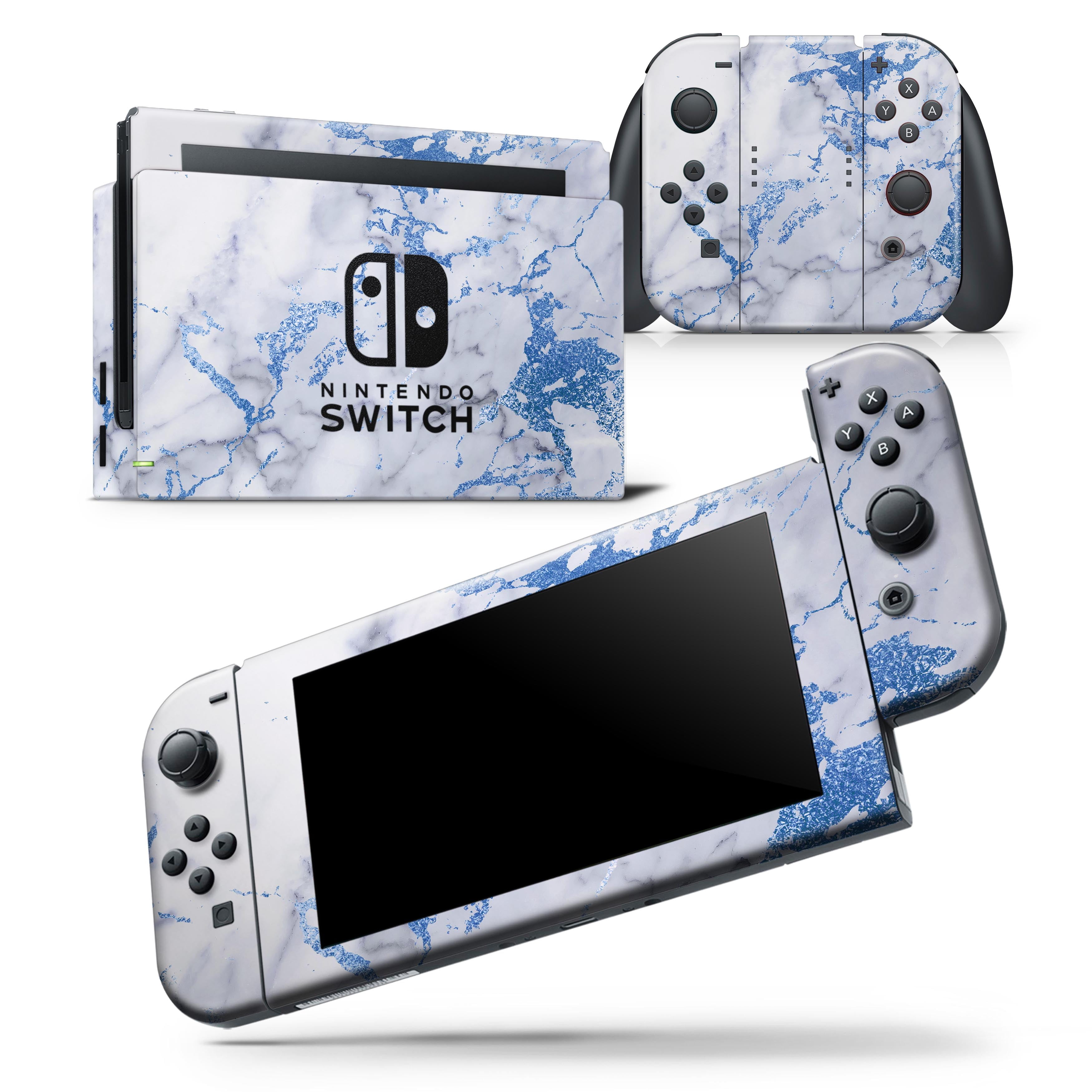 Marble Digital Blue Frosted Foil V5 Skin Wrap Decal Compatible With The Nintendo Switch Lite Walmart Com Walmart Com - roblox decal marble