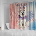 thumbnail image 4 of 4th of July Samoyed Celebrates Independence Day Shower Curtain Siberian Sammy Dog Lover Waterproof Bathroom Bathtub Curtain - 12010, 4 of 5