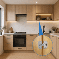 thumbnail image 6 of 2 Pcs Adjustable Pie Cut Corner Hinge Concealed Sturdy Design for Lazy Susan Hinges for cabinets and Corner Cabinet Bifold Doors, 6 of 7