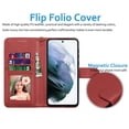 thumbnail image 4 of Galaxy S22+ 6.6" Case, Galaxy S22+ 6.6" Wallet Case, Galaxy S22+ 6.6" Leather Case, Tekcoo PU Leather Folio Flip Cover Magnetic Closure TPU Shockproof Protective Case Kickstand Strap -Wine Red, 4 of 11
