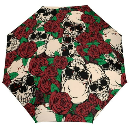 

ANYWAY.GO Windproof & Water-Resistant Compact Foldable Travel Umbrellatotes Grunge Color Portable Travel Umbrella，Diameter 42.5 in