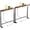 Rustic Brown 70inch, variant on 70" Adjustable Height Narrow Console Table with Power Outlets, Sofa Table with Charging Station Behind Couch, Entryway Table for Living Room and Hallway – Rustic Brown