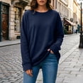 thumbnail image 2 of Nugftut Sweatshirts for Women Round Neck Long Sleeve Pullover Tops Fashion Casual Pullover Shirts, 2 of 6