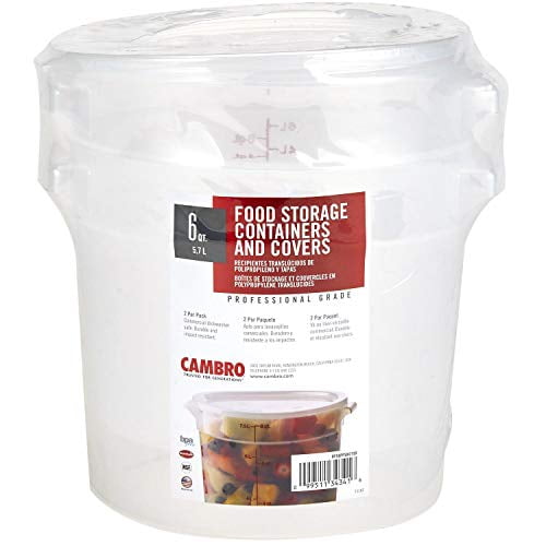 Cambro RFS6PPSW2190 6-Quart Round Food-Storage, clear