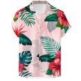 thumbnail image 2 of HAPIMO Loose Hawaiian Beach Shirts for Men Clearance Fashion Tees Floral Graphic Teens Tops Short Sleeve Turndown Collar Lapel Button Activewear Casual Relaxed Summer Black M, 2 of 5