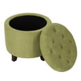 thumbnail image 4 of Homebeez Upholstered Tufted Storage Ottoman Footstool, 17"H Round Foot Rest Storage Ottoman for Living Room & Bedroom, 4 of 7