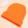 thumbnail image 5 of Myenne Unisex Solid Color Knitted Hat Headgear Warm Ski Hat Wool for Men and Women (Orange), 5 of 10