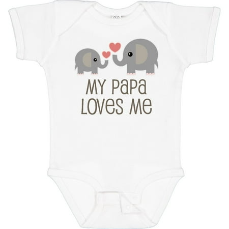

inktastic My Papa Loves Me Grandchild Baby Bodysuit Newborn 0020 White 28c59