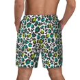 thumbnail image 4 of Uemuo Green Leopard Pattern Mens Swim Trunks Quick Dry Board Shorts with Mesh Lining, Stretch Beach Shorts Quick Dry No-Chafing Board Shorts-Medium, 4 of 9