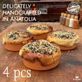 thumbnail image 4 of Hakan Athens Clay Bowl Set of 4, Terracotta 5.7-inch Bowls, 14.2 Oz Cooking Clay Bowls in Box, 4 of 6