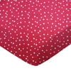 SheetWorld Fitted 100% Cotton Percale Play Yard Sheet Fits BabyBjorn Travel Crib Light 24 x 42, Cloudy Stars Red