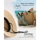 thumbnail image 3 of Sombrero de paja FURTALK para mujer, playa, sol, UV, UPF 80+, plegable, color beige, 3 of 8