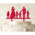 thumbnail image 1 of Personalized Family Cake Topper Custom Silhouette Wedding Cake Topper Cake Decorations Option Available 6-7 Inches Wide, 1 of 1