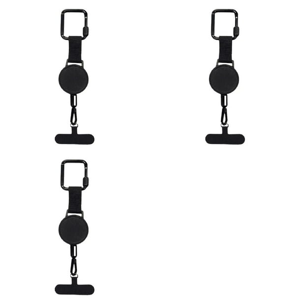 3X Correa Retráctil Antirrobo para Teléfono Móvil, Correa de Seguridad para Smartphone con Clip para Cinturón.