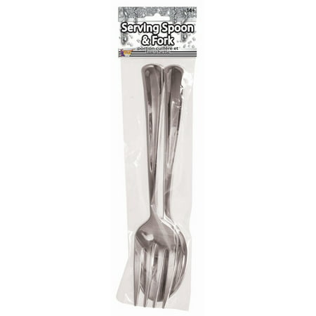 Silver Serving Fork and Spoon