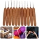thumbnail image 2 of Asixxsix Ganchillo de Metal, Ganchos, Costura, Aguja de bambú, bambú, Mango de bambú carbonizado Tejido, Juego, para el hogar, hogar, Tejido a Medida Aguja de tejido Spptty bordado de costura, 2 of 7