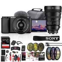 Sony ZV-E10 Mirrorless Camera with 16-50mm II Lens and E 10-18mm Lens   Accessory Kit (International Model)