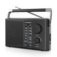 thumbnail image 1 of Radio AM FM portátil LEOTEC con mejor recepción negra, 1 of 7