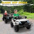 thumbnail image 2 of 12V Kids Ride on Toys Cars with Parents Control, Toddler Electric Ride on Truck Car with Early Education Function, Riding Toy with 4 Wheel Suspension, MP3, USB, Electric Vehicle for Aged 3+, White, 2 of 8