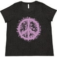 thumbnail image 3 of Inktastic Purple Peace Women's Plus Size T-Shirt, 3 of 5