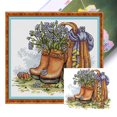 thumbnail image 1 of Kit Punto Cruz Con Margaritas Estampadas Hilo Algodón Ecológico Bordado Parcial 14CT 21x18cm, 1 of 9