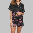 thumbnail image 1 of Ensembles de Pyjama pour Femmes, Shorts pour Femmes, Blouse Décontractée à Col Rabattu Manches Courtes Mode Short Ensemble de Pyjama, 1 of 4