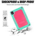 thumbnail image 2 of FIEWESEY for TCL Tab 10 5G Tablet Case with Shoulder Strap Soft Silicone&Hard Back Hybrid Shockproof Kids Friendly Case for TCL Tab 10s 10.1" FHD Model 9081X/TCL Tab 10 5G TCL-9183W (Green/Pink), 2 of 6