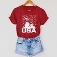 thumbnail image 2 of Youyipin womens tops USA spring fashion Shirt for Women 4th of July Shirts American Flag T-Shirt Patriotic graphic tees for women, 2 of 7