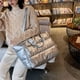 thumbnail image 5 of Guardurnaity Bolsa de gimnasio de almacenamiento conveniente, bolso de gimnasio para mujer, bolso de hombro, bolso deportivo, mochila de un hombro Bolsas de mensajero y de hombro blanco, 5 of 6