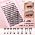 thumbnail image 4 of Lash Clusters Wispy Lashes Clusters Like Eyelashes Extension in Salon Natural DIY Cluster Eyelash Extensions for 5-7 days 9-16mm D Curl Fluffy DIY Individual Lashes (192pcs D Curl), 4 of 5