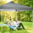 thumbnail image 6 of COBIZI 10x10 EZ Pop up Canopy Gazebo with Sidewalls,Pop up Canopy Tent Instant Shelter for Outdoor Party Camping Backyard Beach with Air Vent ,Carry Bag,Stakes,Ropes,Gray, 6 of 9