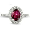 thumbnail image 3 of 2.00 Carat Ruby and Diamond double Halo classic Engagement Ring for Women, 3 of 4