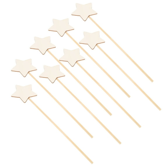 MUSEYA Wood Fairy Wands Assorted Color Children Toys Birthday Party 8Pcs 13.4In