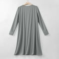 thumbnail image 7 of hotojiny Women's Plus Size Nightgowns Plain Long Sleeve Sleep Shirts Comfy Soft Pleated Nightshirt Pajama Sleep Dress Sleepwear XL-5Xl, 7 of 7