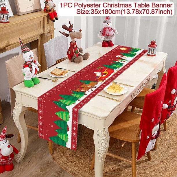 Camino de mesa navideño para decoración del hogar, mantel, cubierta de mesa, regalos de Navidad, Noel, Año Nuevo 2023, 2024