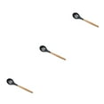 thumbnail image 2 of relayinert Kitchenware Wooden Handle Silicone Shovel Spoon Colander Brush Spatula Tool Missed 3Set, 2 of 6