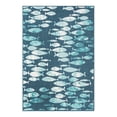 thumbnail image 2 of Unique Loom Outdoor Coastal Collection Area Rug - Plenty of Fish (4' 1" x 6' 1" Rectangle Blue/Teal), 2 of 9