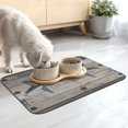 thumbnail image 2 of Silver Star Dish Drying Mats for Kitchen Counter, Vintage Wood Board Rustic Industrial Abstract Absorbent Coffee Bar Mat with Non-slip Rubber Backed Quick Drying Dish Rack Pad 16"x24", 2 of 9