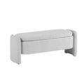 thumbnail image 6 of Ottoman Oval Storage Bench, Multi-Functional 3D Lamb Fleece Fabric End of Bench with Large Storage Space, Long Upholstered Stool for Living Room, Entryway and Bedroom, Gray, 6 of 8